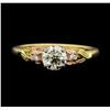 Image 1 : 14KT Tri-Color Gold 0.69ctw Diamond Ring