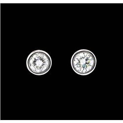 14KT White Gold 0.66ctw. Diamond Stud Earrings