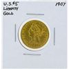 Image 1 : 1907 $5 Liberty Head Half Eagle Gold Coin