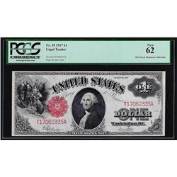 1917 $1 Legal Tender Note PCGS New 62