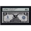 Image 1 : 1899 $1 Black Eagle Silver Certificate Note PMG CU64