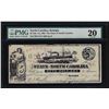 Image 1 : July 1st, 1862 $5 The State of North Carolina Obsolete Currency Note PMG VF20