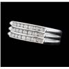 Image 2 : 14KT White Gold Ladies 0.40ctw Diamond Ring