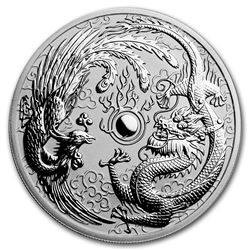 2017-P Australia $1 Dragon & Phoenix Silver Coin