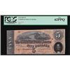 Image 1 : 1864 $5 The Confederate States of America Note T-69 PCGS New 62PPQ