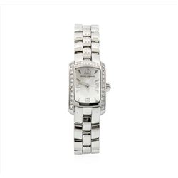 Ladies Baume & Mercier Hampton Milleis Stainless Steel Diamond Watch