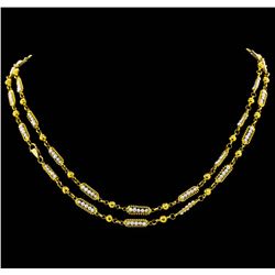 21KT Yellow Gold Ladies Pearl Necklace