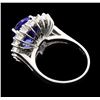 Image 3 : 14KT White Gold 4.37ct Tanzanite and Diamond Ring
