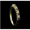 Image 4 : 14KT Yellow Gold Ladies 0.25ctw Sapphire and Diamond Ring