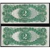 Image 2 : Lot of (2) Consecutive Serial Number 1917 $2 Legal Tender Notes