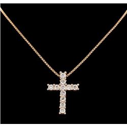 14KT Rose Gold 8.14ctw Diamond Pendant with Chain