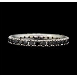 14KT White Gold 0.60ctw Black Diamond Eternity Ring