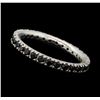 Image 2 : 14KT White Gold 0.60ctw Black Diamond Eternity Ring