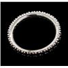 Image 3 : 14KT White Gold 0.60ctw Black Diamond Eternity Ring