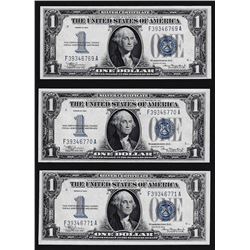 Lot of (3) Consecutive 1934 $1 Silver Certificate Notes