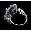 Image 3 : 14KT White Gold 3.50ct Tanzanite and Diamond Ring