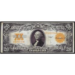 1922 $20 Gold Certificate Note