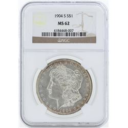 1904-S $1 Morgan Silver Dollar Coin NGC MS62