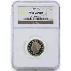 1884 Liberty V Proof Nickel Coin NGC PF65 Cameo