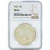Image 1 : 1922 $1 Peace Silver Dollar Coin NGC MS63