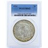 Image 1 : 1924 $1 Peace Silver Dollar Coin PCGS MS63