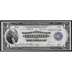 1918 $1 Federal Reserve Bank of Cleveland National Currency Note