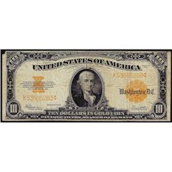 1922 $10 Gold Certificate Note