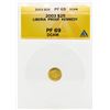 Image 1 : 2003 $25 Liberia Proof Kennedy Gold Coin ANACS PF69 DCAM