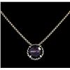 Image 2 : David Yurman .925 Silver 2.00ct Amethyst Pendant with Chain