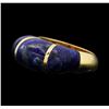 Image 2 : 18KT Yellow Gold Blue Enamel Ring