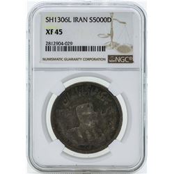 SH1306L Iran 5,000 Dinars Coin NGC XF45