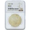 Image 1 : 1923 $1 Peace Silver Dollar Coin NGC MS63