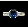 Image 1 : SILVER 1.84ct Tanzanite and Diamond Ring