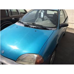 1997 SUZUKI SWIFT, 2DR HATCHBACK, BLUE, VIN #2S2AB21H0V6601251