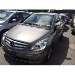 2007 MERCEDES B200 TURBO, 4 DR HATCH, GREY, VIN # WDDFH34X47J144060