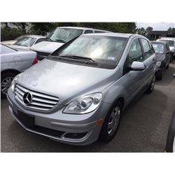 2006 MERCEDES B200, 4 DOOR HATCH, GREY, VIN # WDDFH33XX6J034033