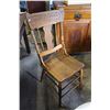 Image 2 : SET OF 4 OAK PRESS BACK CHAIRS
