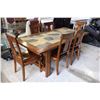 Image 2 : DINING TABLE WITH 6 CHAIRS
