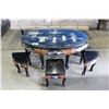 Image 2 : MOTHER OF PEARL INLAID JAPANESE TABLE WITH 6 STOOLS