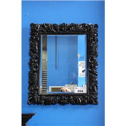 BEVELLED GLASS BLACK FRAMED MIRROR