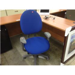 STEELCASE CRITERION BLUE AND GREY ADJUSTABLE TASK CHAIR