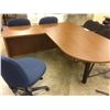 Image 2 : CHESTNUT BULLET TOP L-SHAPE EXECUTIVE DESK