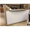 Image 1 : STEELCASE GREY L-SHAPE RECEPTION UNIT WITH MISC. DESKS AND WORK SURFACES