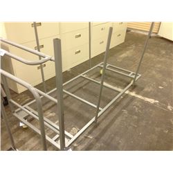 LOT OF 5 MOBILE FOLDING TABLE CARTS