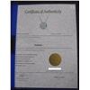 Image 2 : CERTIFIED 1CT BLUE TOPAZ + DIAMOND NECKLACE, ROUND CUT, STERLING SILVER, INCLUDES CERTIFICATE
