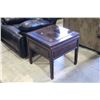 Image 2 : CHINESE ROSE WOOD COFFEE AND END TABLE SET WITH BEVELLED GLASS
