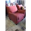 Image 2 : LIVING ROOM CHAIR, RED WITH GOLD DOTS