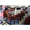Image 2 : CHINESE ROSEWOOD DINING TABLE WITH 2 LEAVES AND 8 CHAIRS