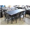 Image 2 : ALUMINUM PATIO TABLE WITH 8 CHAIRS