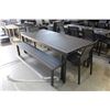 Image 2 : ALUMINUM PATIO TABLE WITH 2 BENCHES AND 2 CHAIRS
